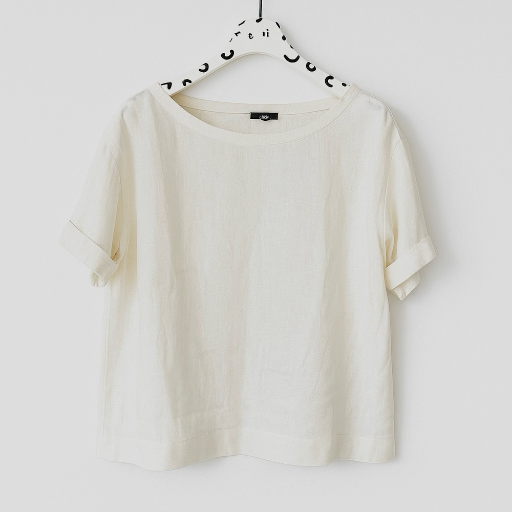 🤍🤍Steven Alan 100% Linen Short Sleeve Top - Beige - Size M